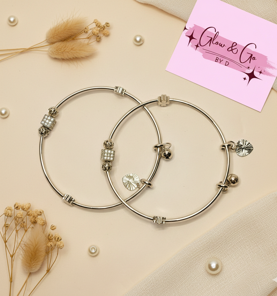 Silver glow bracelet