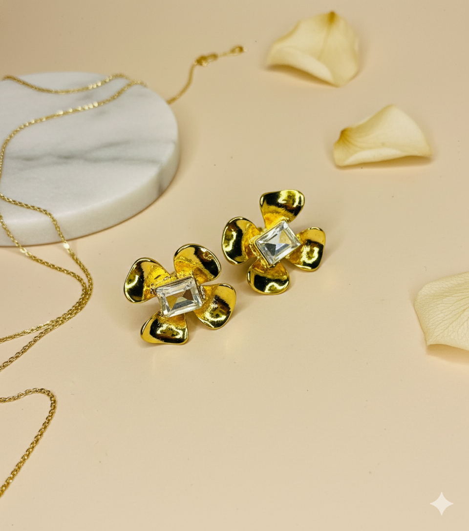 The Gold Flora Studs