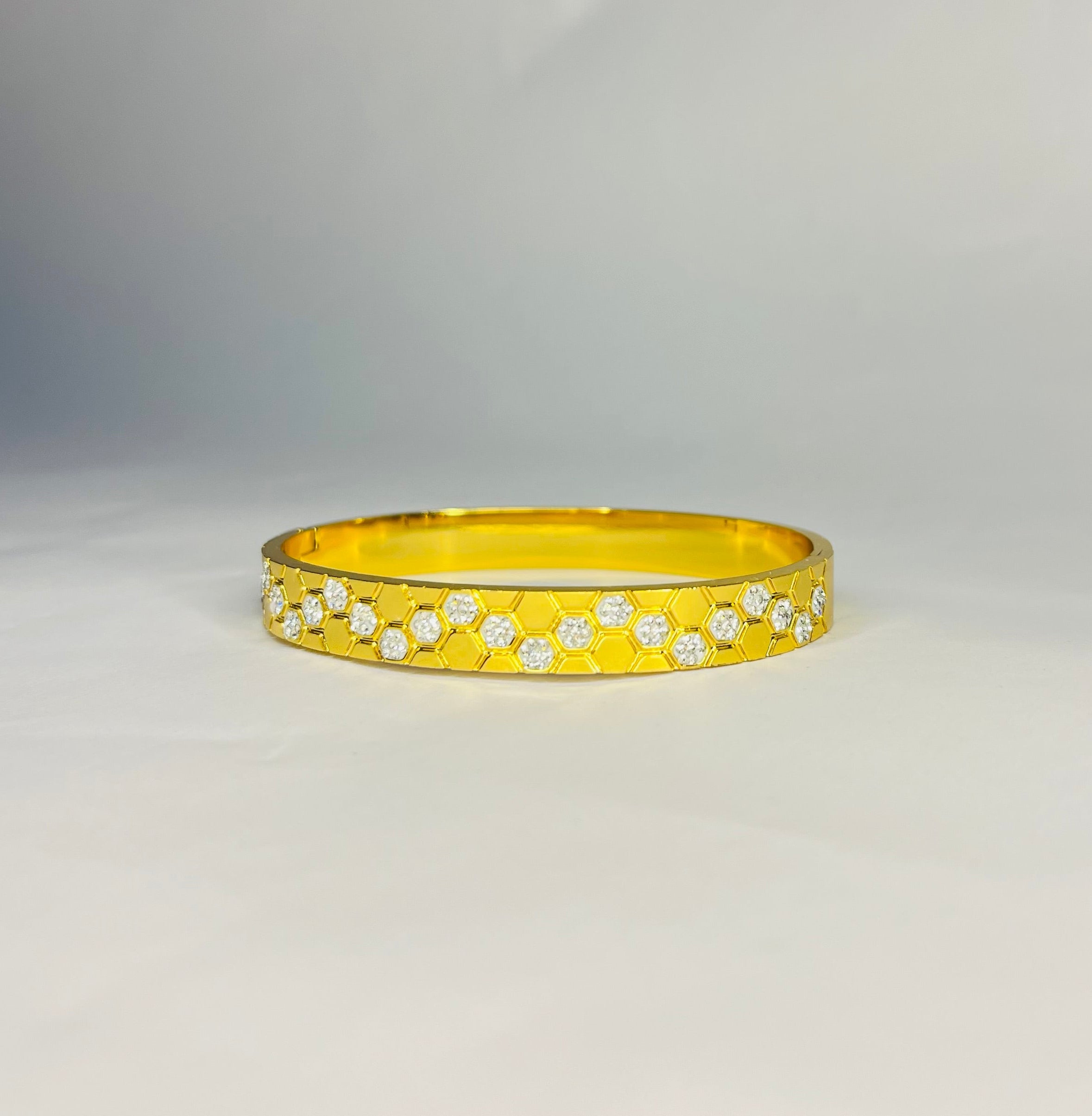 Golden Honeycomb Bangle