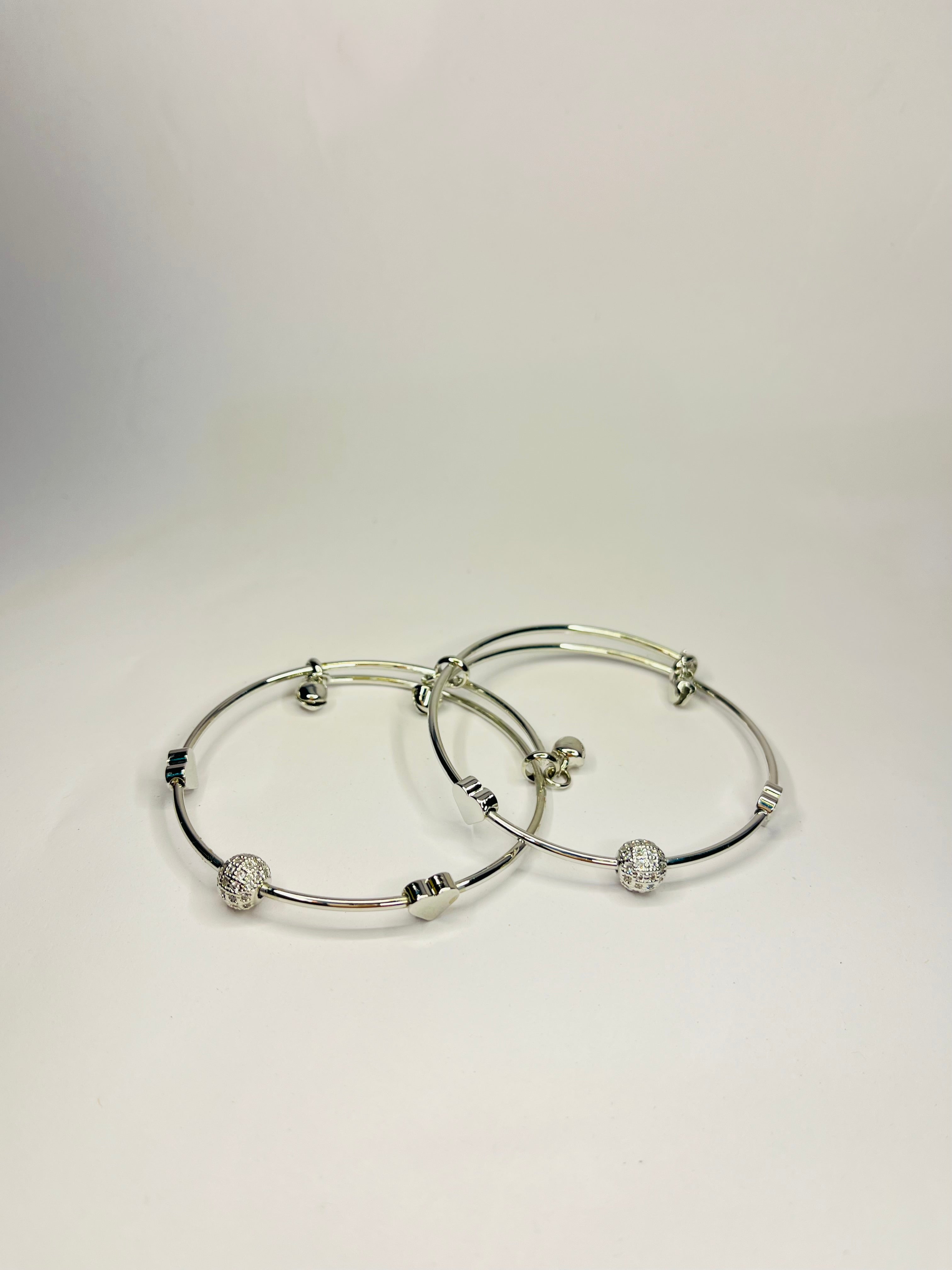 Silver charm bracelet