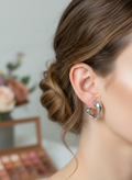 Silver Amour hoops