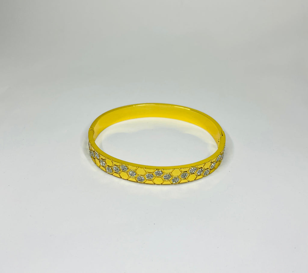 Golden Honeycomb Bangle