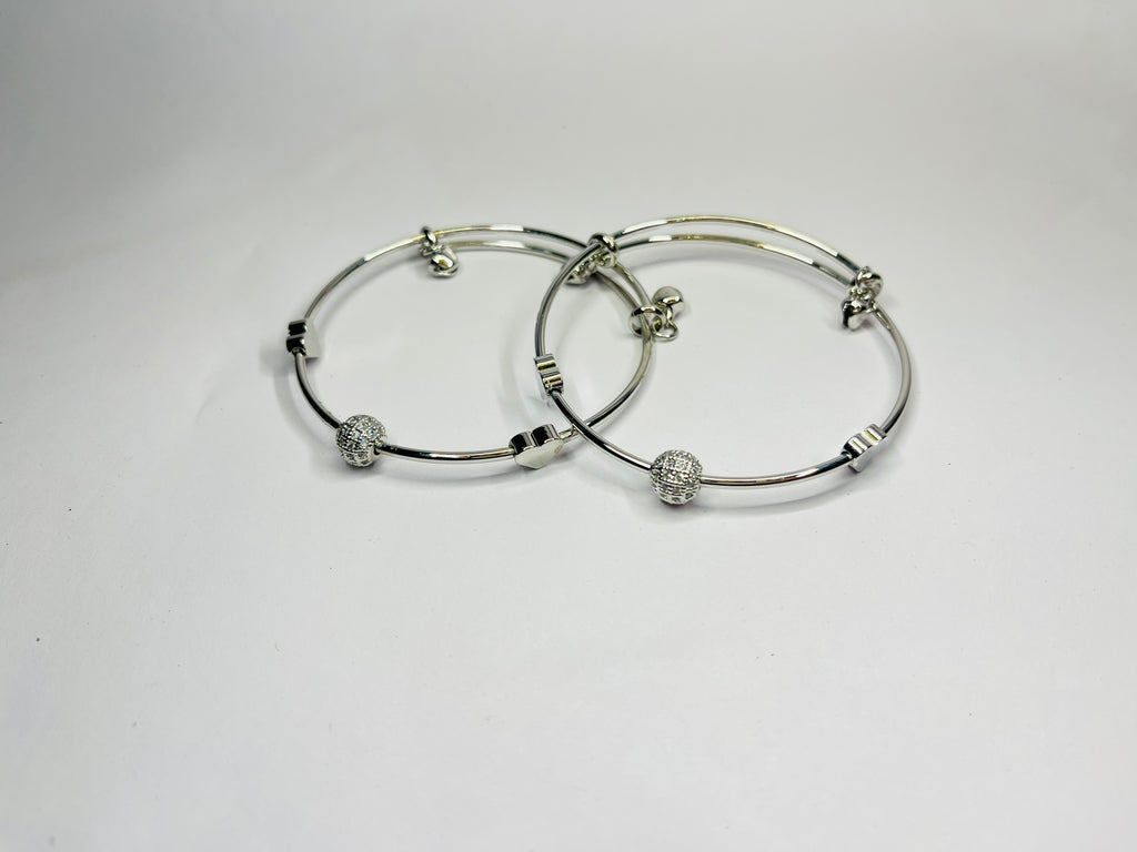 Silver charm bracelet